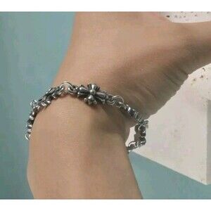 Mens Cross Bracelet Stainless Steel Punk